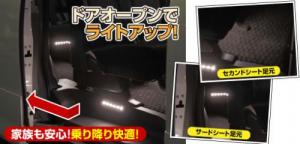 ミニバンのスライドドア&足元LED照明 パーツセット